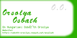 orsolya osbath business card